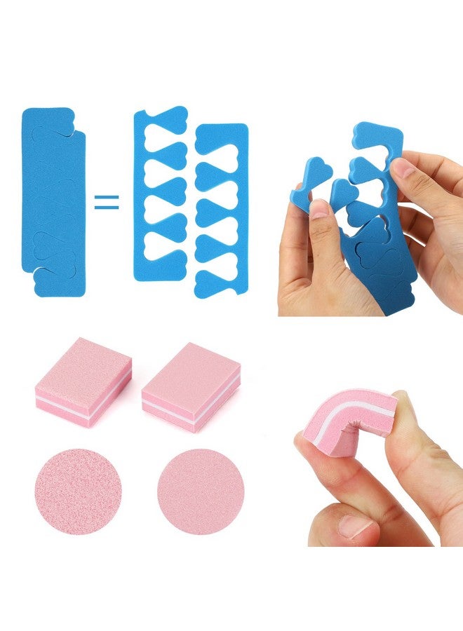 تيك بيوتي مجموعة فواصل أصابع القدم من 273 قطعة - أدوات حفلات سبا الأظافر، مبرد أظافر صغير، كتلة تلميع، أعواد أظافر برتقالية، أدوات باديكير خشبية، أدوات دفع بشرة الأظافر - Image 3