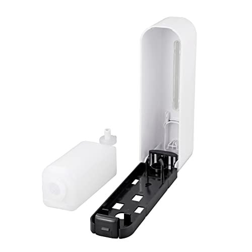BATH GURU Liquid Soap Dispenser for Bathroom Kitchen ABS Plastic Wall Mounted Lotion Shampoo Handwash Dishwash Gel Sanitizer Dispenser 350 Ml Slim ( Black & White ) Pack of 2 - Image 5