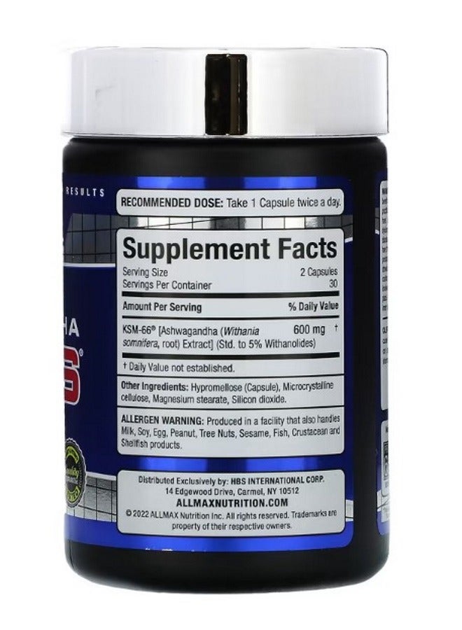 أول ماكس Ashwagandha KSM66 300 mg 60 Veggie Caps - Image 2
