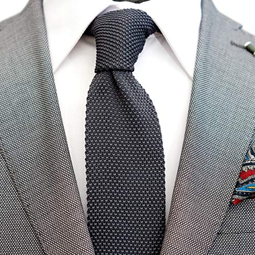 BELLUNO Skinny Knit NeckTies for Men, 4-PAK 2.2" Flat-end Smart Sock Ties - Image 3