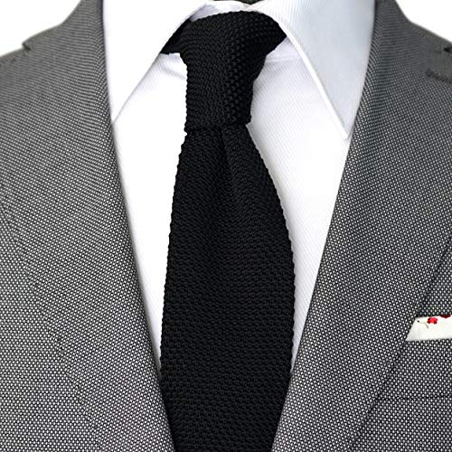 BELLUNO Skinny Knit NeckTies for Men, 4-PAK 2.2" Flat-end Smart Sock Ties - Image 4