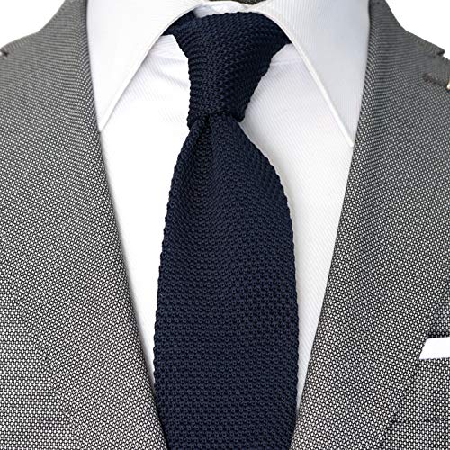 BELLUNO Skinny Knit NeckTies for Men, 4-PAK 2.2" Flat-end Smart Sock Ties - Image 5