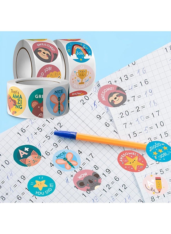 1500PCS Teacher Stickers Classroom Stickers Motivational Stickers for Kids Stickers for Students Classroom Teacher Must Haves-24 Cute Designs, 1 inch - Image 5