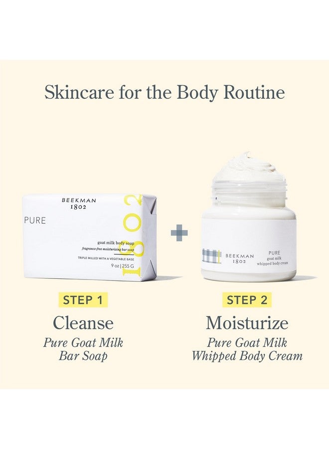 بيكمان 1802 صابون حليب الماعز بيكمان 1802 مع الزيوت النباتية وزبدة الشيا - 9 أونصة - يرطب البشرة بلطف ويقشرها ويغذيها للحصول على بشرة ناعمة وصحية - خالٍ من القسوة - Image 5