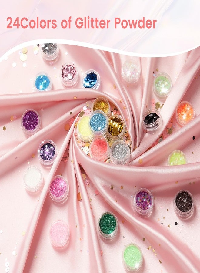 Deciniee Nail Kit for Beginners with Everything: Professional Nail Acrylic Powder Liquid Set with Practice Hand Drill U V Light in Cosmetic Bag for Women Salon Home (Pink) - Image 5