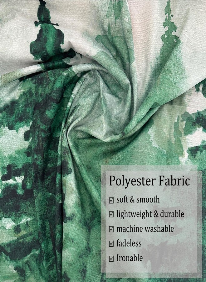 فلاي سي نسيج جداري من Flysea Green Mountain، يصور غابة ضبابية، لوحة مائية لأشجار، منظر طبيعي، ديكور منزلي، مناسب لغرف النوم والمعيشة، أو كخلفية أو غطاء مكتب، مقاس 28×40 بوصة. - Image 5