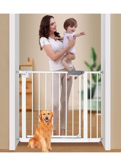 SKY-TOUCH Auto Close Extra Wide Child Gate With 10 CM Extension Kit, Maximum Suitable For 94 CM, (Safety Railing + 10CM Extension Kit)  - Image 1