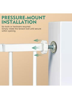 SKY-TOUCH Auto Close Extra Wide Child Gate With 10 CM Extension Kit, Maximum Suitable For 94 CM, (Safety Railing + 10CM Extension Kit)  - Image 5