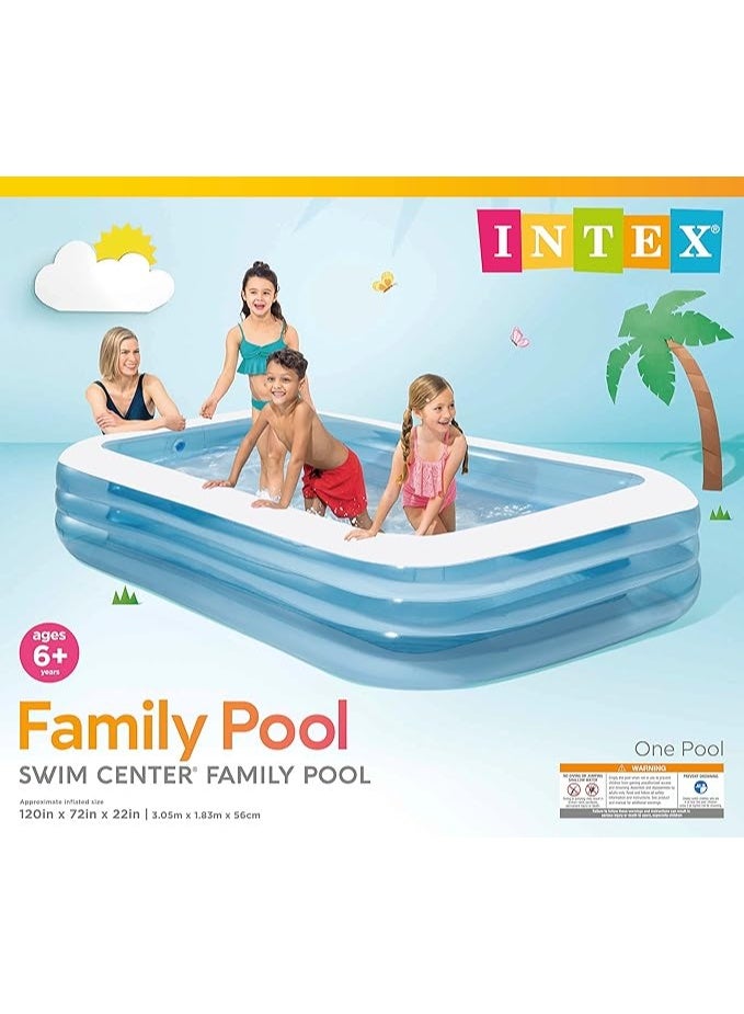 Intex SWIM CENTER™ Family Pool, Rectangular Inflatable Pool, Ages 6+, Model 58484 - Image 4