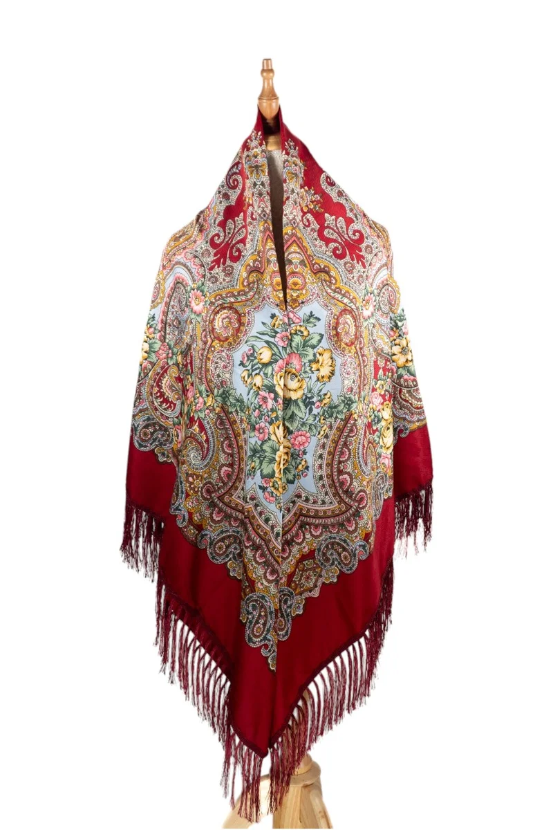 D'Daniela Kamilla Women's Eastern European Cotton Tassel Shawl