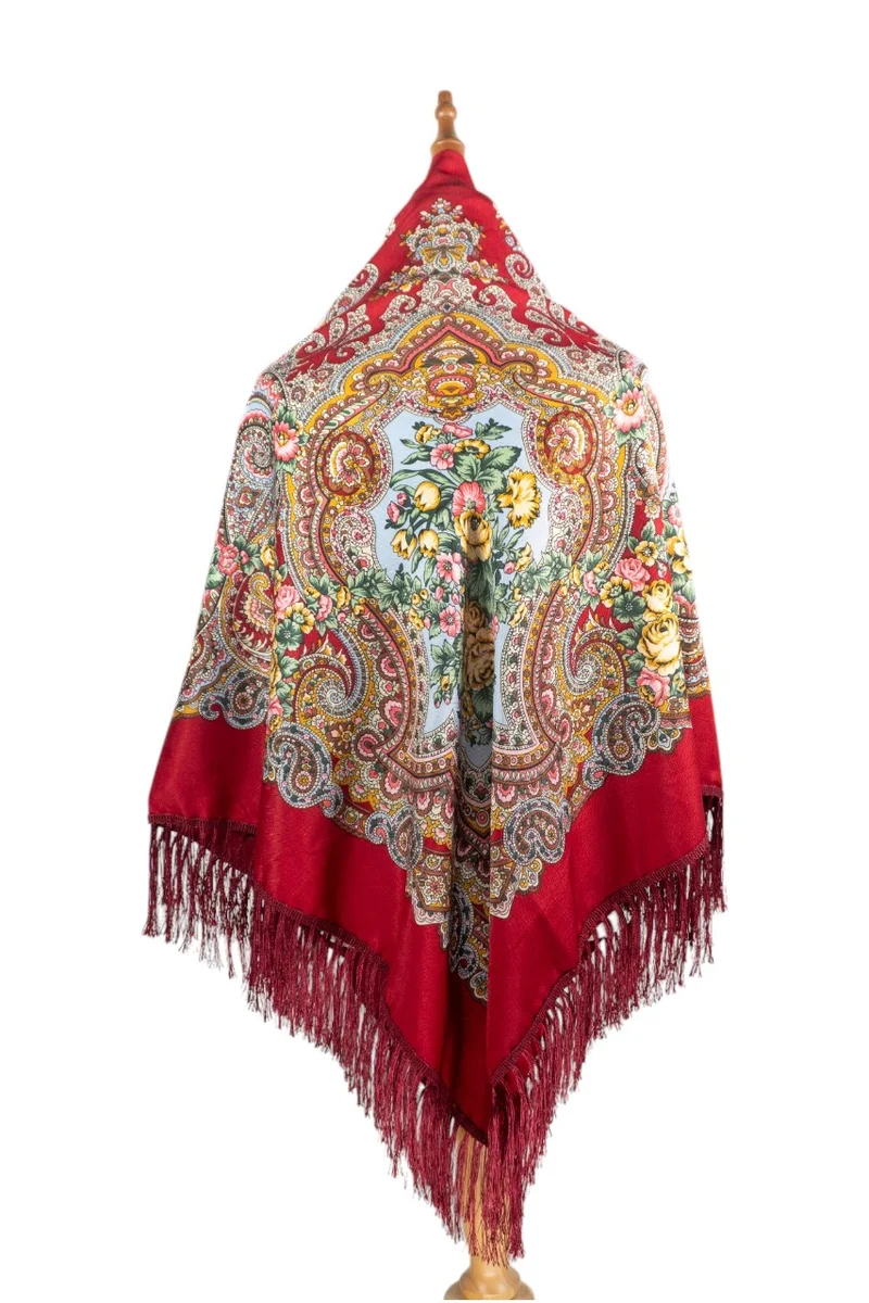D'Daniela  Kamilla Women's Eastern European Cotton Tassel Shawl for Women | Best Price UAE