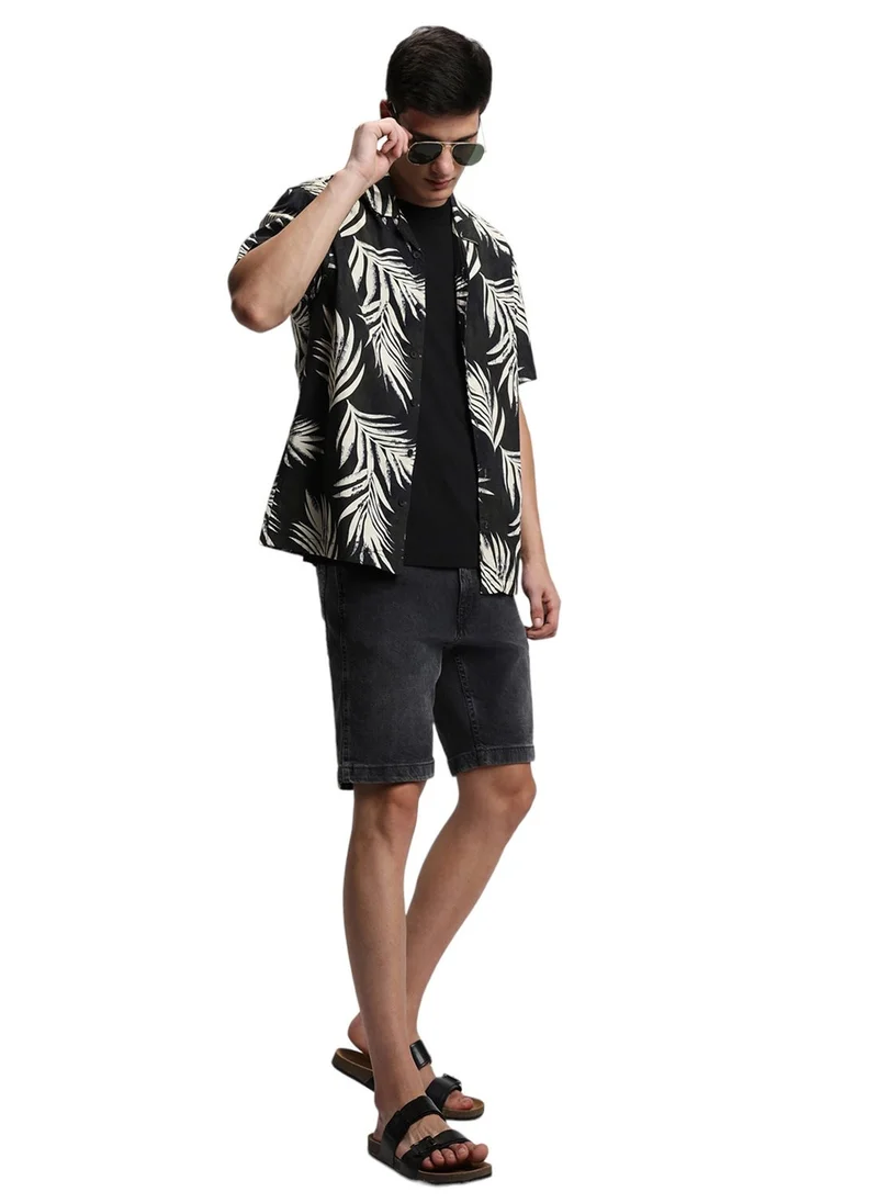 Dennis Lingo Black Casual Shirt for Men, 100% Cotton, Regular Fit