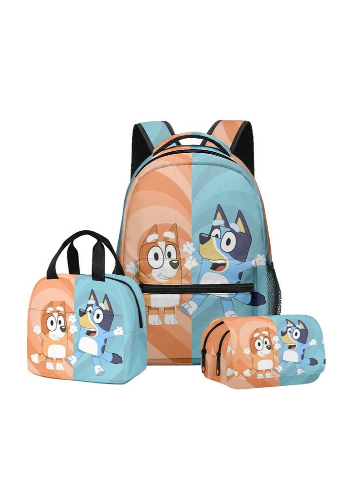 Bluey backpack pencil case satchel three-piece suit men and women leisure sports travel backpack student school backpack - Image 1