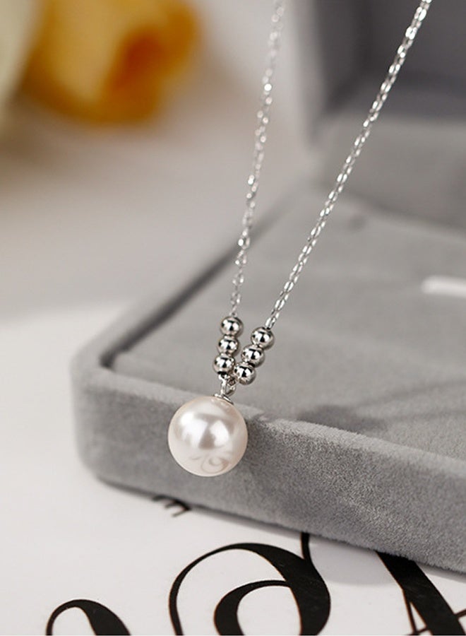 DAEVO 925 Sterling Silver Simple Pearl Pendant Choker Necklace Women Dainty Minimalist Daily Party Gift Jewelry - Image 5