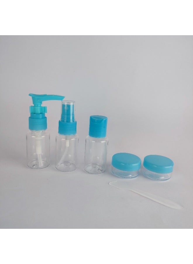 Travel Bottle Set – 5 Empty Bottles with Spatula & Transparent Bag - Image 3
