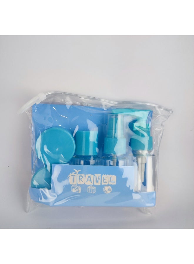 Travel Bottle Set – 5 Empty Bottles with Spatula & Transparent Bag - Image 1