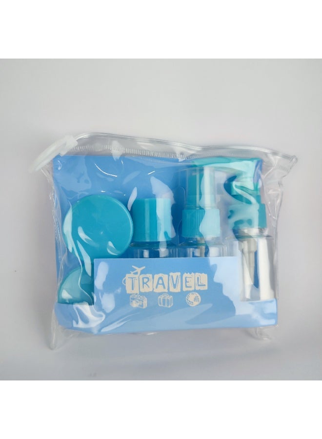 Travel Bottle Set – 5 Empty Bottles with Spatula & Transparent Bag - Image 2