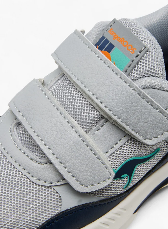 kangaROOS Boys' Panelled Sports Shoes with Hook and Loop Closure