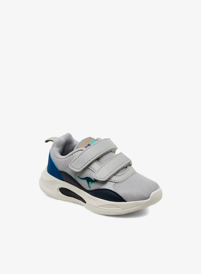 kangaROOS Boys' Panelled Sports Shoes with Hook and Loop Closure