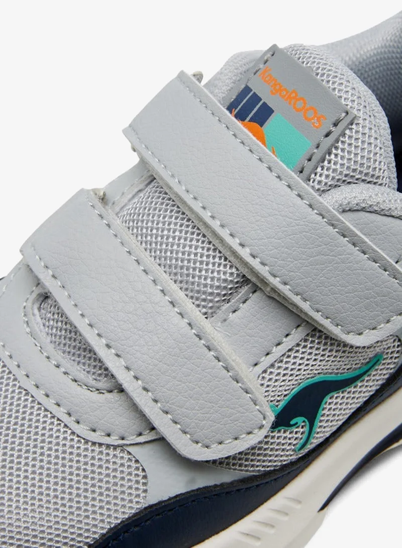 kangaROOS GREY Boys' Panelled Sports Shoes with Hook and Loop Closure for Men | Best Price UAE