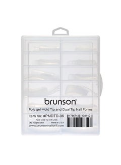 brunson Dual Nail Forms for Poly Extension Gel Pre-shaped False Tips with Scale 120pcs Manicure Tool for Nail Extensions Mold Nail Tips Acrylic Nails False Nails Manicure Tool  - Image 1