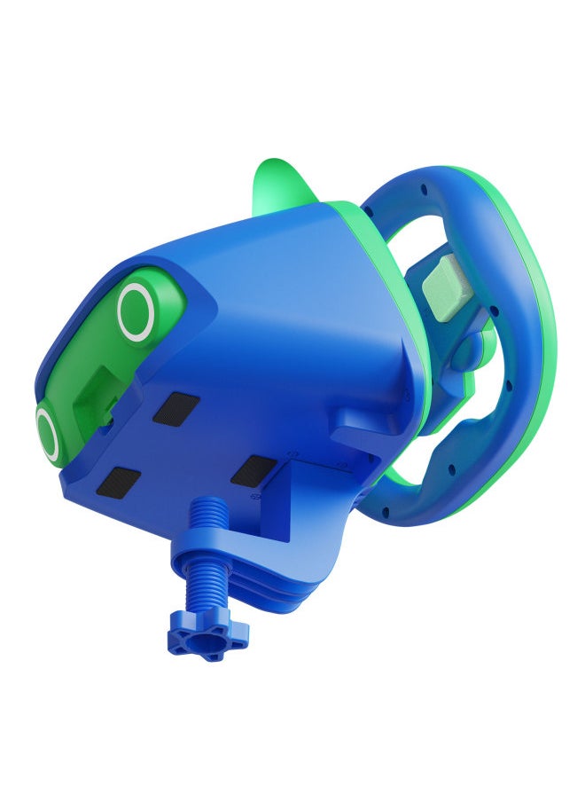 Generic - Game Steering Wheel Cat Ear Bluetooth Wired Dual-mode Connection Steering Wheel For Android For Apple Children Gift-Product Color:Green Blue - Image 1