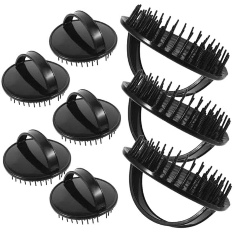 8-Pack Hair Scalp Massager Comb Set Silicone Shampoo Brush Scalp Scrubber for Shower Use Wet Dry Dandruff Control Itch Relief and Circulation Boost - Image 1