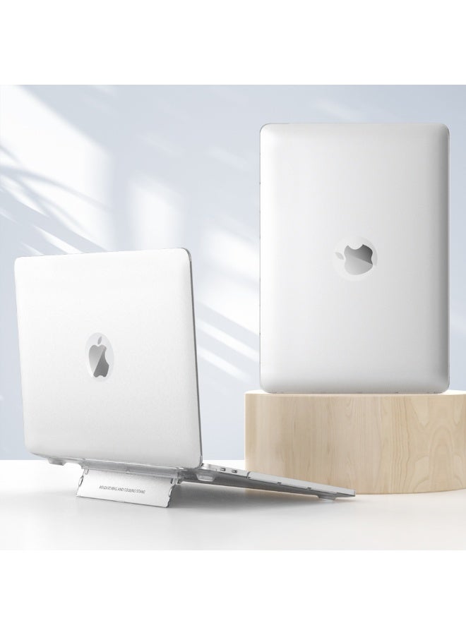 T I G O MacBook Air 13.6 Inch Hard Shell Plastic Case with stand with overheating protection for M3 A3113 M2 A2681 with Retina Display & Touch ID Release 2024 2023 2022 (Clear) - Image 1