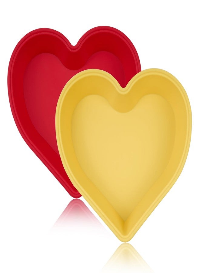ETERSION Silicone Heart Shaped Cake Pans 10 Inch 2 Pack - Image 1