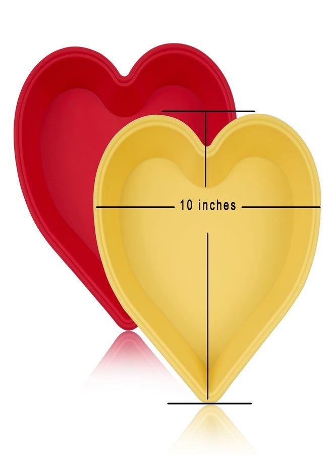 ETERSION Silicone Heart Shaped Cake Pans 10 Inch 2 Pack - Image 2