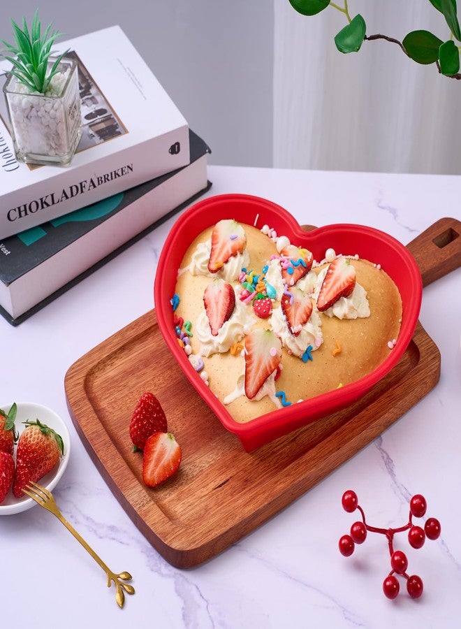 ETERSION Silicone Heart Shaped Cake Pans 10 Inch 2 Pack - Image 4