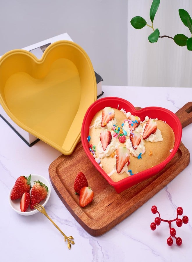 ETERSION Silicone Heart Shaped Cake Pans 10 Inch 2 Pack - Image 5