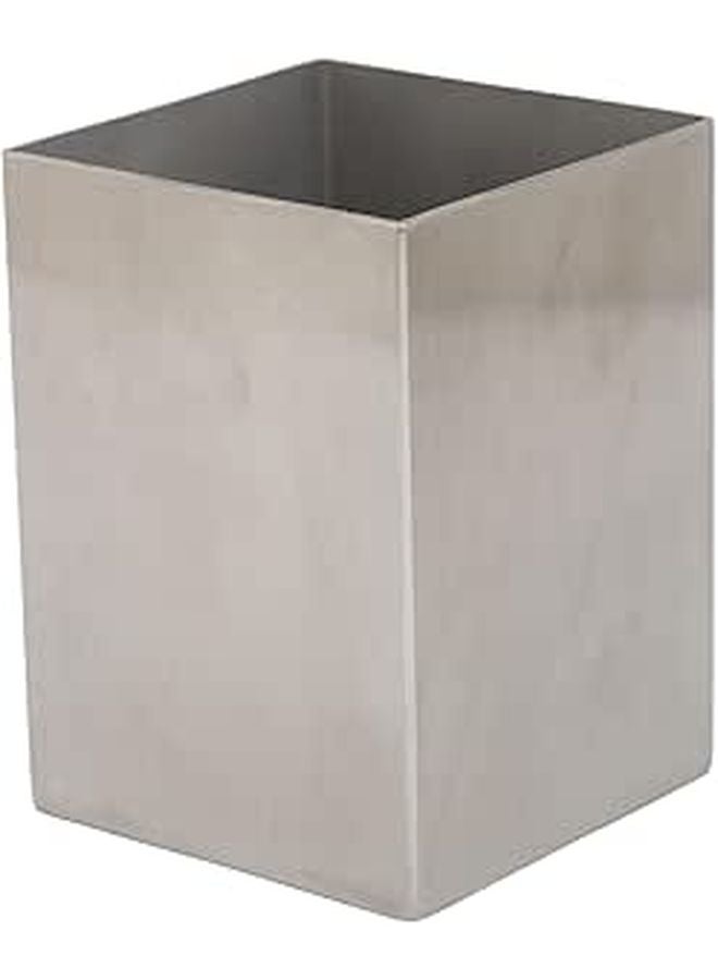 304 Stainless Steel Pencil Holder Rectangular Desk Organizer Rustproof Office School Storage - Image 1