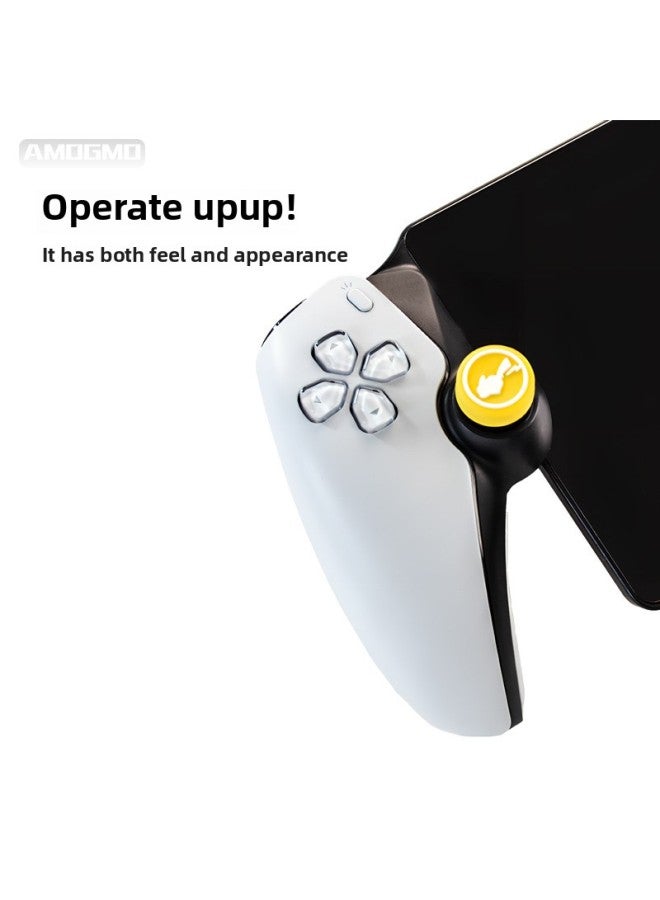 مناسبة لغطاء Playstation Portal Rocker Cap Pikachu سيليكون غير قابل للانزلاق غطاء حماية هزاز للألعاب - لون المنتج: أصفر وأبيض Pikachu - Image 3