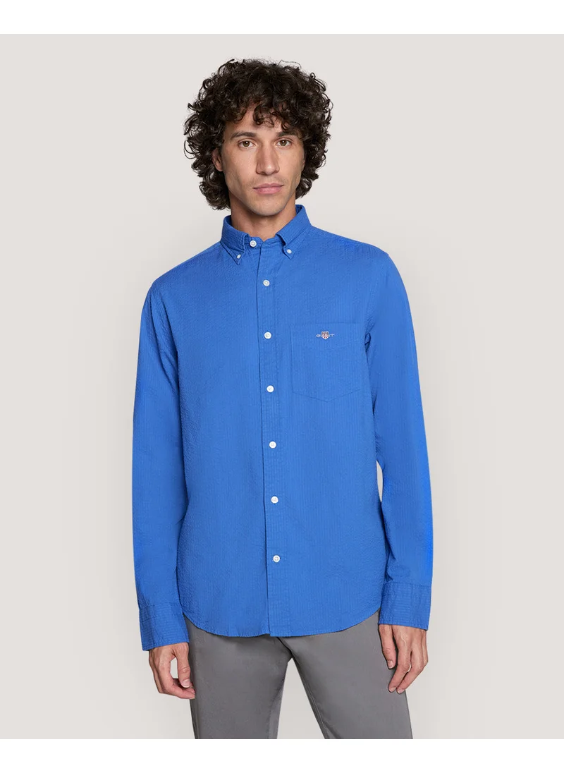غانت Gant Reg Solid Seersucker Shirt