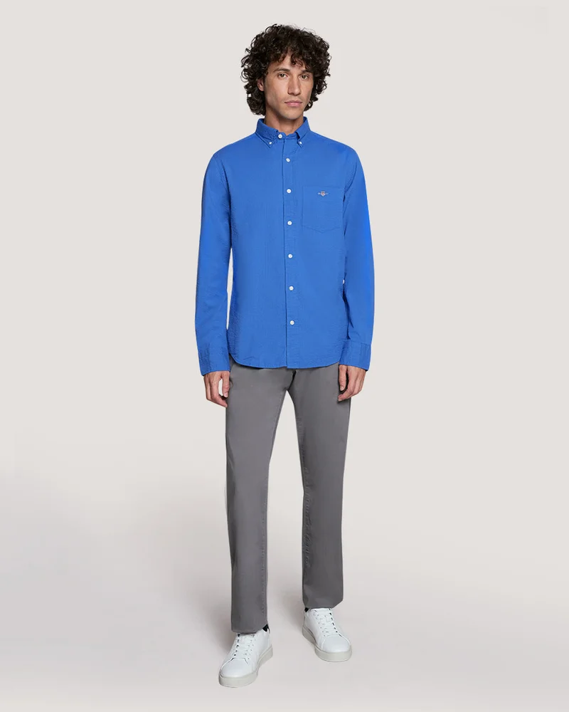 GANT Gant Reg Solid Seersucker Shirt