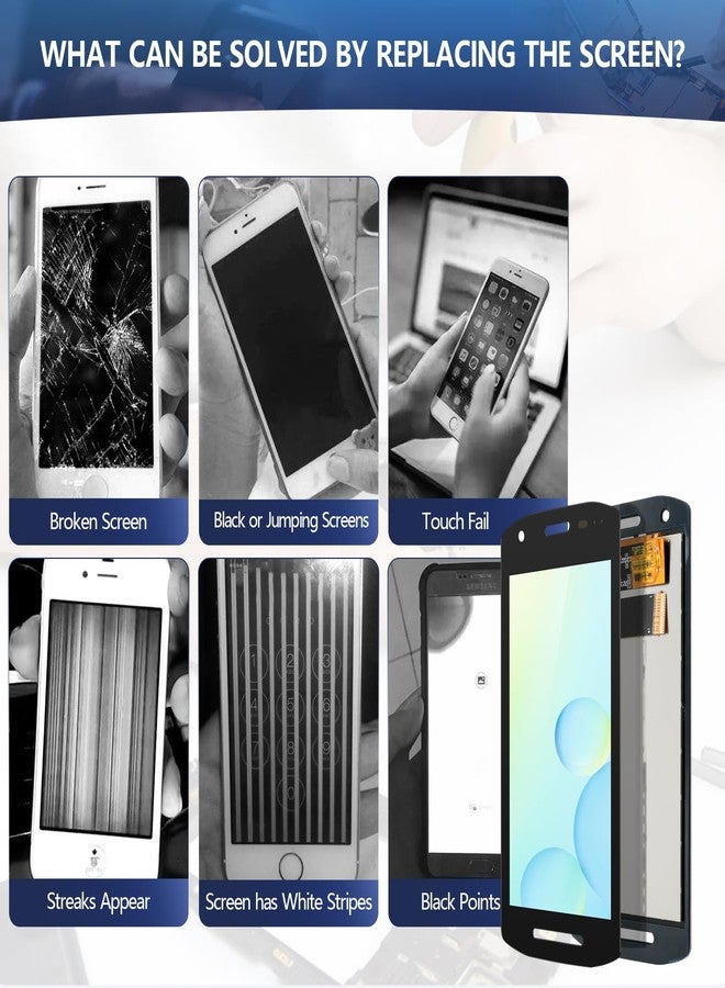 شاشة بديلة من YWLRONG لجهاز Zebra TC21، متوافقة مع أجهزة Zebra TC21 وTC210K وTC26، شاشة لمس رقمية لجهاز مسح الباركود المحمول، مع أدوات التركيب (بما في ذلك فتحة الكاميرا). - Image 2