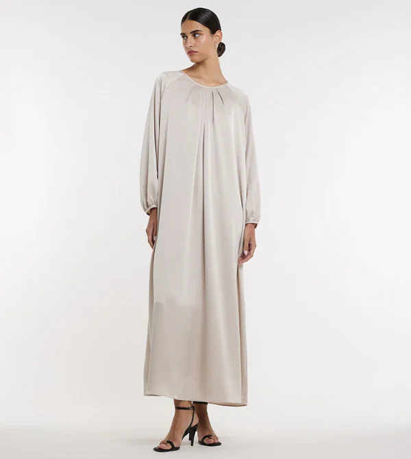 بي سي بي جي BCBG Jalabiya With Pleats On Neck