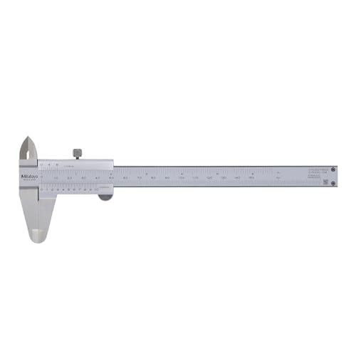 Mitutoyo 530-104 Vernier Calipers, Stainless Steel, for Inside, Outside, Depth and Step Measurements, Metric, 0"/0mm-150mm Range, +/-0.05mm Accuracy, 0.05mm Resolution, 40mm Jaw Depth - Image 1