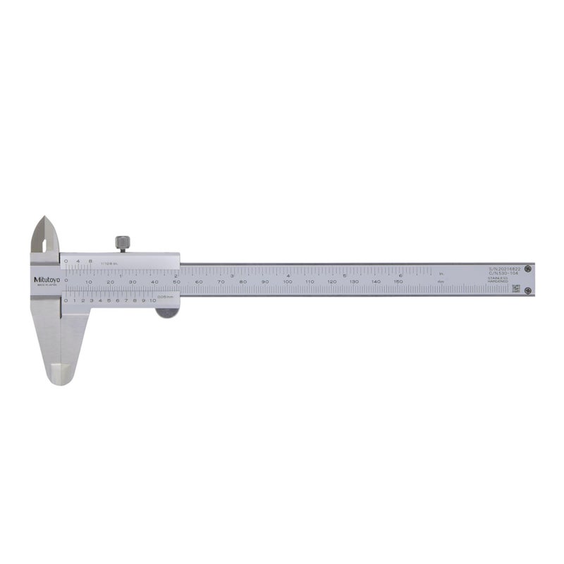 Mitutoyo 530-104 Vernier Calipers, Stainless Steel, for Inside, Outside, Depth and Step Measurements, Metric, 0"/0mm-150mm Range, +/-0.05mm Accuracy, 0.05mm Resolution, 40mm Jaw Depth - Image 5