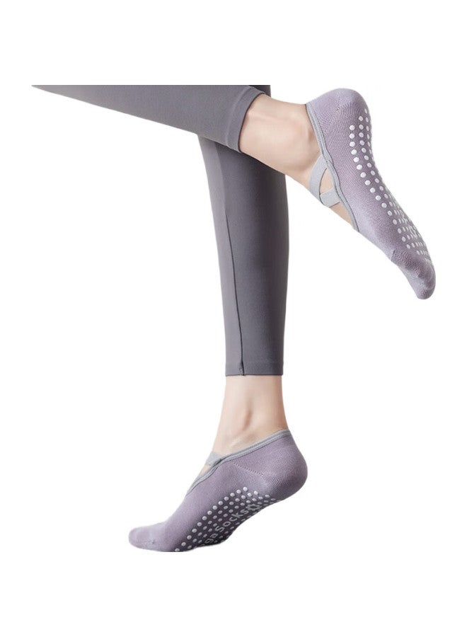 Dweck 3 Pairs Of Yoga Socks For Women, Non-Slip Pilates Summer Professional Ballet Dance Sports Cotton Socks For Indoor Fitness - Image 3