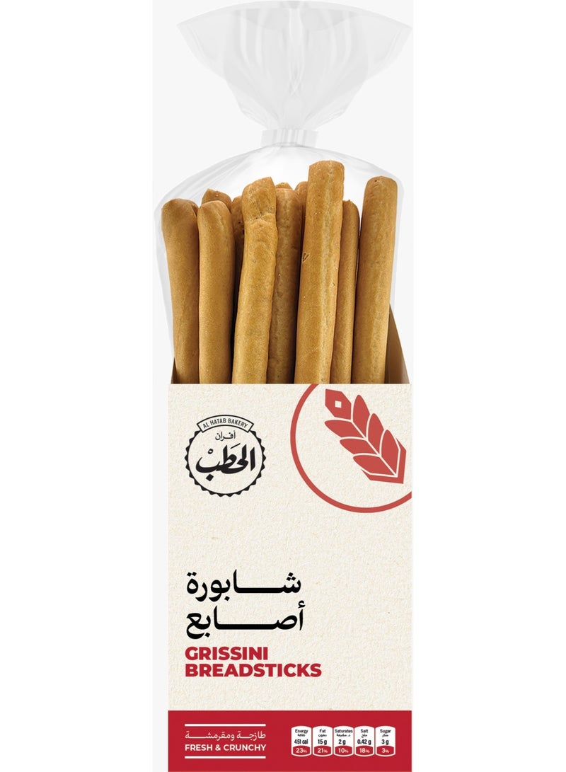 Al Hatab Bakery Grissini Breadsticks (Rusk Sticks) 300 g | Crispy Italian Style Breadsticks | Freshly Baked | Perfect Snack with Tea, Coffee & Dips