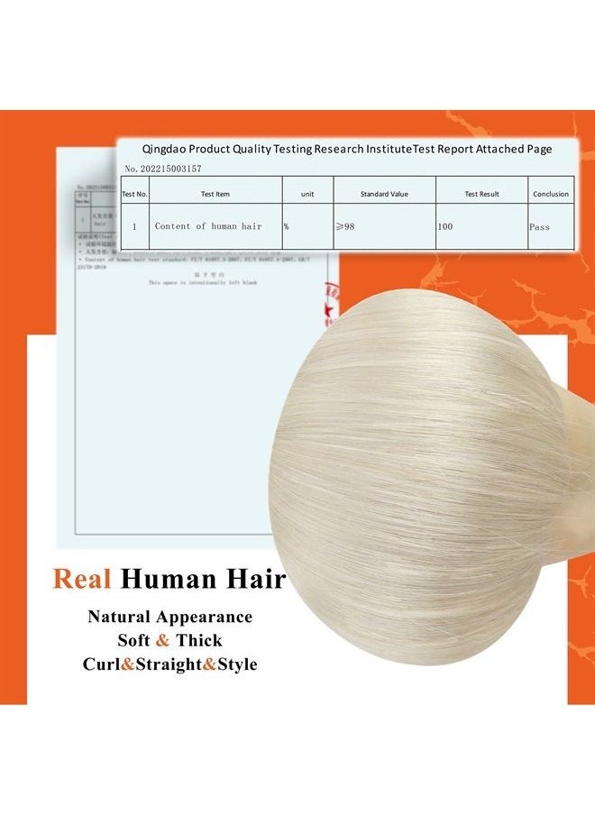 Full Shine U Tip Hair Extensions Keratin Human Hair 14 Inch Nail Tip Hair Extensions Color 1000 White Blonde Fusion Tip Remy Hair 50 Strands 40 Gram Pre Bonded Hair Extensions  - Image 2
