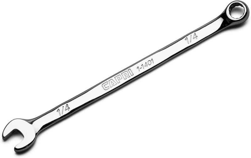 Capri Tools 1/4-inch Combination Wrench, 12 Point, SAE, Chrome (1-1401) - Image 1