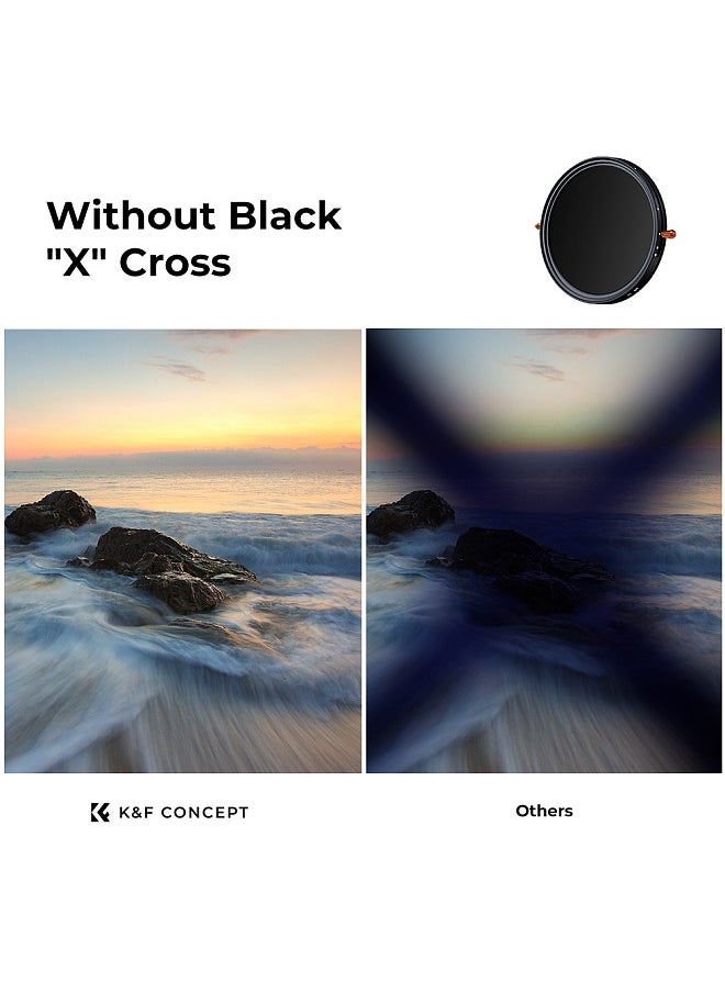 K&F Concept - 77mm 2-in-1 Variable Adjustable ND Filter Neutral Density Fader 5-Stop ND2-ND32 and CPL Circular Polarizing Filter Ultra-thin with Cleaning Cloth for Camera Lens - Image 1