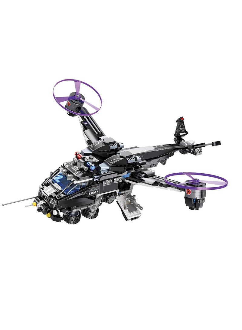 Qman Mine City Police Soaring Autogiro 903 Pieces - C11015  - Image 3
