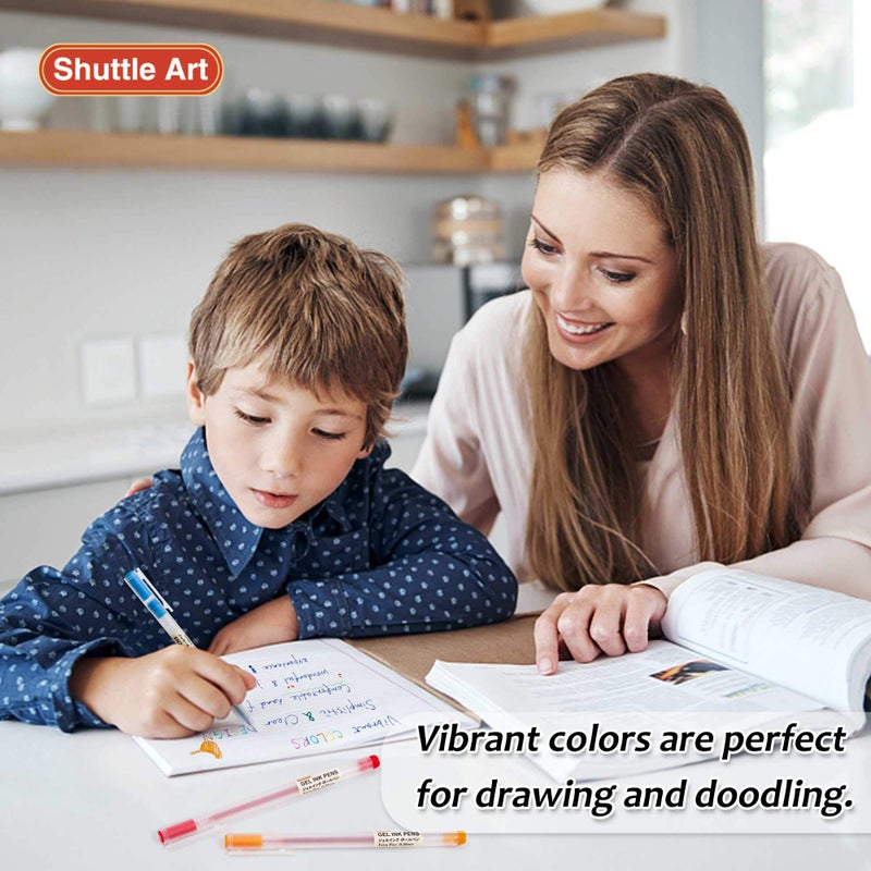 Shuttle Art Gel Ink Ball Point Pens, 15 Colors Japanese Style Pens, 0.38mm Extra-Fine Ballpoint Pens for Home, School and Office - Image 5