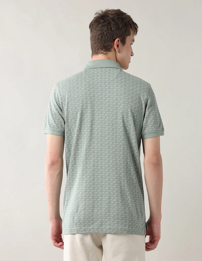 Arrow Mint Spring Sorbet All Over Printed Polo Shirt for Men | Best Price UAE