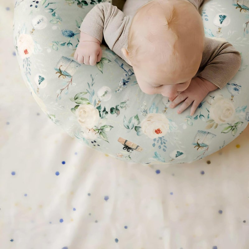 GRSSDER Nursing Pillow Cover, Stretchy Soft Minky Fabric Covers, Fit Most Nursing Support Pillows for Breastfeeding, Comfortable Safe Pillow Cover - Image 3