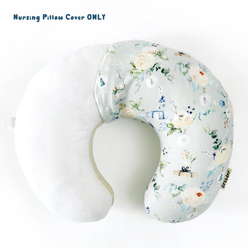 GRSSDER Nursing Pillow Cover, Stretchy Soft Minky Fabric Covers, Fit Most Nursing Support Pillows for Breastfeeding, Comfortable Safe Pillow Cover - Image 5